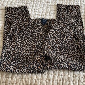 J. Crew Animal Print Pants - Black and Tan